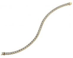 Bransoletka z żółtego i białego złota z brylantami - 18 cm - 2,52 ct - próba 585. Białe bransoletki Apart, z brylantem, złote. Za 33,590.00 zł.