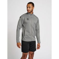 Bluza sportowa dla dorosłych Hummel Core XK Poly Zip Sweat. Szare bluzy Hummel, m, bez wzorów, bez kaptura. Za 161.00 zł.