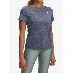 Koszulka treningowa damska Under Armour UA Tech Twist SS. Niebieskie koszulki sportowe Under Armour, bez wzorów, bez ramiączek. Za 95.99 zł.