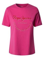 Pepe Jeans Koszulka "Rumer" w kolorze różowym rozmiar: S. Różowe bluzki Pepe Jeans, s, bez wzorów, z bawełny, bez kołnierzyka, bez ramiączek. Za 74.81 zł.