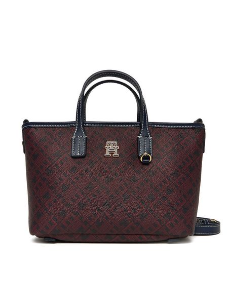 Tommy Hilfiger Torebka Th Monoplay Le Nano Tote AW0AW17717 Granatowy. Niebieskie torebki klasyczne TOMMY HILFIGER, bez wzorów, ze skóry, bez dodatków. Za 559.99 zł.