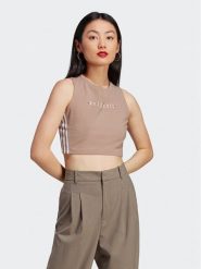 Adidas Top Tank Top IQ3404 Brązowy. Brązowe topy Adidas, xl, bez wzorów, z bawełny, bez kołnierzyka, bez ramiączek. Za 89.99 zł.