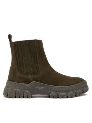 Weekend Max Mara Sztyblety Genepi 24257960556 Khaki. Brązowe botki Weekend Max Mara, bez wzorów, ze skóry, bez obcasa, na płaskiej podeszwie, bez zapięcia. Za 1,499.00 zł.