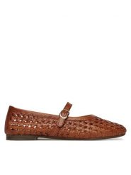 Sergio Bardi Baleriny WI45-F1104-01SB Brązowy. Brązowe baleriny Sergio Bardi, bez wzorów, ze skóry, bez obcasa. Za 279.99 zł.