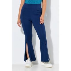 Damskie Legginsy funkcyjne rozszerzane nogawki kieszeń zapinana na zamek. Niebieskie legginsy Ulla Popken, plus size, bez wzorów, z elastanu, na jogę i pilates. Za 239.99 zł.