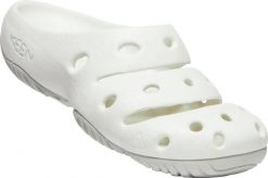 Klapki damskie Keen Yogui Star White/Vapor White. Białe klapki 909, bez wzorów, z gumy, bez obcasa. Za 287.99 zł.
