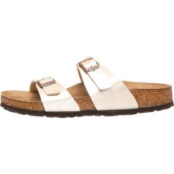 Birkenstock Klapki "Sydney" w kolorze kremowym rozmiar: 35. Brązowe klapki Birkenstock, bez wzorów, z otwartym noskiem, bez obcasa. Za 354.69 zł.