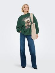 ONLY Bluza w kolorze zielonym rozmiar: L. Zielone bluzy Only, l, bez wzorów, bez kaptura. Za 152.98 zł.