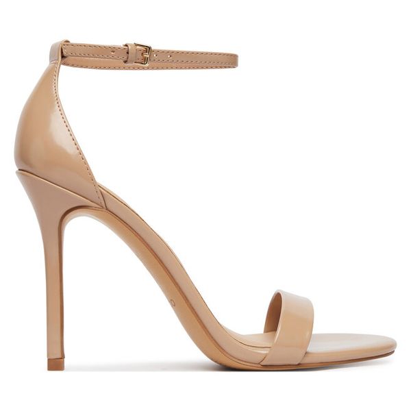 Sandały Aldo. Brązowe kozaki Aldo, bez obcasa, na szpilce, bez zapięcia. Za 339.99 zł.