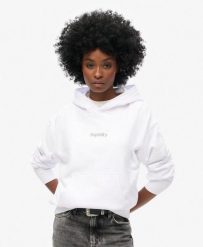 Superdry Core Logo City Loose Hood damska bluza z bawełny organicznej –. Białe bluzy Superdry, bez wzorów, z bawełny, bez kaptura. Za 200.25 zł.