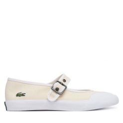 Baleriny Lacoste. Brązowe baleriny Lacoste, bez wzorów, bez obcasa. Za 337.99 zł.