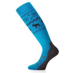 Skarpety narciarskie uniseks Lasting FWW 518 Merino 85%. Niebieskie skarpety LASTING, bez wzorów, z wełny. W wyprzedaży za 139.90 zł.
