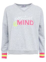 Zwillingsherz Bluza "Talisa" w kolorze jasnoszarym rozmiar: L/XL. Szare bluzy Zwillingsherz, l, bez wzorów, z bawełny, bez kaptura. Za 193.70 zł.
