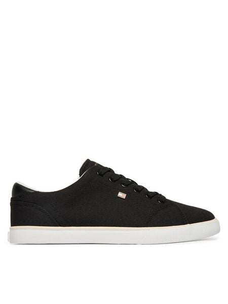 Tommy Hilfiger Tenisówki Th Low Profile Vulc Canvas FW0FW09102 Czarny. Czarne trampki TOMMY HILFIGER, bez wzorów, z materiału, bez zapięcia. Za 158.99 zł.