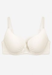 Jasnobeżowy Biustonosz Typu Full-Cup z Regulowanymi Ramiączkami Kandras. Brązowe biustonosze Born2be, bez wzorów, z jeansu. Za 19.99 zł.