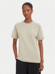 Adidas T-Shirt Pleated 3S LG4315 Khaki Regular Fit. Brązowe t-shirty Adidas, l, bez wzorów, z bawełny, bez kołnierzyka, bez ramiączek. Za 179.99 zł.