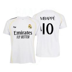 Koszulka domowa Real Madryt 2025-26 Premium Replica - Mbappé - 10. Białe bluzki REAL MADRID, bez wzorów, sportowe, bez kołnierzyka, bez ramiączek. W wyprzedaży za 274.90 zł.