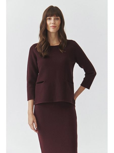 TATUUM Sweter w kolorze bordowym rozmiar: M. Brązowe swetry Tatuum, m, bez wzorów, bez ramiączek. Za 126.15 zł.