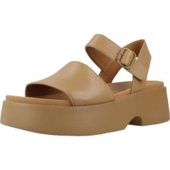 Sandały Camper Model K201659 Kolor Brązowy. Brązowe sandały Camper, bez wzorów, ze skóry, bez obcasa, bez zapięcia. W wyprzedaży za 494.20 zł.