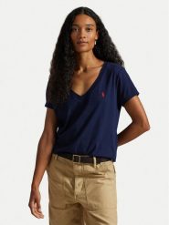 Polo Ralph Lauren T-Shirt 211B14611008 Granatowy Regular Fit. Niebieskie koszulki polo Polo Ralph Lauren, s, bez wzorów, bez kołnierzyka, bez ramiączek. Za 399.99 zł.