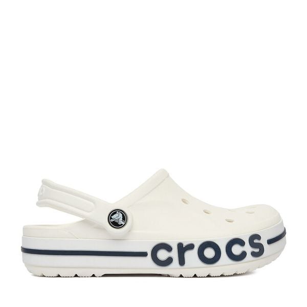 Klapki Crocs. Białe klapki Crocs, bez wzorów, bez obcasa. Za 229.99 zł.