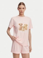 Guess Piżama O6GX05 KH110 Różowy jasny Relaxed Fit. Czerwone piżamy Guess, z aplikacjami, z syntetyku, bez ramiączek. Za 264.99 zł.