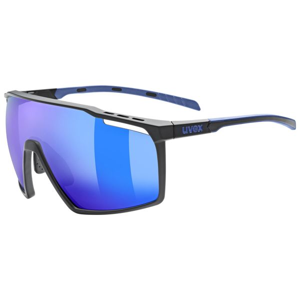 Okulary do biegania Uvex MTN Perform - black blue matt/mirror blue. Czarne okulary przeciwsłoneczne UVEX, bez wzorów, sportowe. Za 322.47 zł.