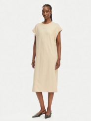 BOSS Sukienka codzienna C Edress 5 50540442 Beżowy Relaxed Fit. Brązowe sukienki Boss, na co dzień, xs, bez wzorów, z bawełny, bez kołnierzyka, bez ramiączek, proste. Za 449.99 zł.