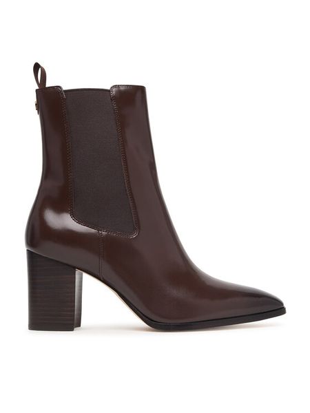 LAUREN RALPH LAUREN Botki Rlyn Bte Hl Bo Bte 802P12049002 Brązowy. Brązowe botki Lauren Ralph Lauren, bez wzorów, ze skóry, bez obcasa, na słupku, bez zapięcia. Za 1,199.00 zł.