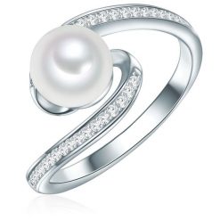 Valero Pearls Pierścionek Srebro wysokiej próby Srebrny Pierścionki 1 ct Damski. Szare pierścionki Valero Pearls, z cyrkonią, srebrne. Za 319.99 zł.