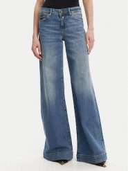 Versace Jeans Couture Jeansy 78HAB561 Niebieski Wide Leg. Niebieskie jeansy Versace Jeans Couture, bez wzorów. Za 759.99 zł.