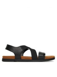 Lasocki Sandały WI16-ARIA-01 Czarny. Czarne sandały Lasocki, bez wzorów, ze skóry, bez obcasa, na płaskiej podeszwie, bez zapięcia. Za 169.99 zł.