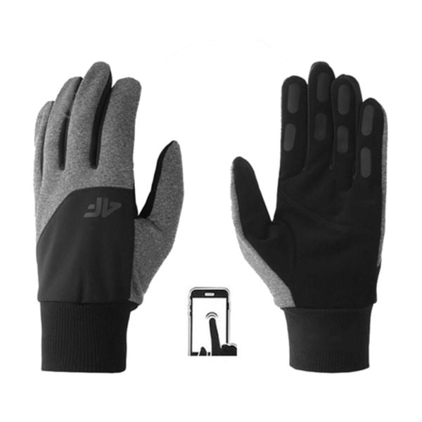Rękawiczki 4F z Funkcją Obsługi Ekranu. Szare rękawiczki 4f, bez wzorów. Za 78.99 zł.