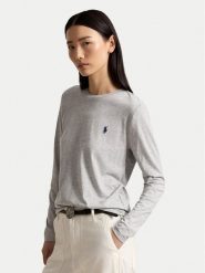 Polo Ralph Lauren Bluzka 211B14604003 Szary Regular Fit. Szare koszulki polo Polo Ralph Lauren, s, bez wzorów, bez kołnierzyka, bez ramiączek. Za 439.99 zł.