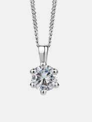 Revoni Złoty naszyjnik z diamentową zawieszką - dł. 45 cm rozmiar: onesize. Szare naszyjniki Revoni, z diamentem, złote. Za 3,544.95 zł.