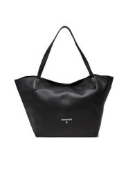 Patrizia Pepe Torebka 2B0130/L148 Czarny. Czarne shopper Patrizia Pepe, bez wzorów, ze skóry, bez dodatków. Za 839.99 zł.
