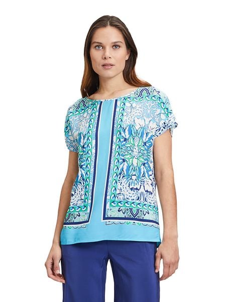 Betty Barclay Bluzka w kolorze błękitnym rozmiar: 36. Niebieskie bluzki Betty Barclay, bez wzorów, z wiskozy, bez kołnierzyka, bez ramiączek. Za 74.28 zł.