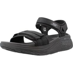 Sandały SKECHERS MAX CUSHIONING ELITE 2.0 Czarny. Czarne sandały Skechers, bez wzorów, z tkaniny, bez obcasa, bez zapięcia. Za 248.99 zł.