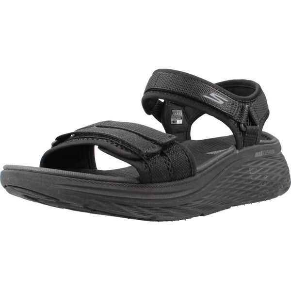 Sandały SKECHERS MAX CUSHIONING ELITE 2.0 Czarny. Czarne sandały Skechers, bez wzorów, z tkaniny, bez obcasa, bez zapięcia. Za 284.99 zł.