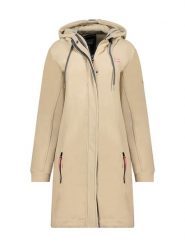 Geographical Norway Płaszcz polarowy "Timothe" w kolorze beżowym rozmiar: M. Brązowe płaszcze Geographical Norway, m, bez wzorów, z polaru, bez kaptura. Za 136.45 zł.