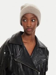Calvin Klein Czapka Monogram Fold K60K612595 Beżowy. Brązowe czapki Calvin Klein, bez wzorów, z materiału. Za 299.99 zł.