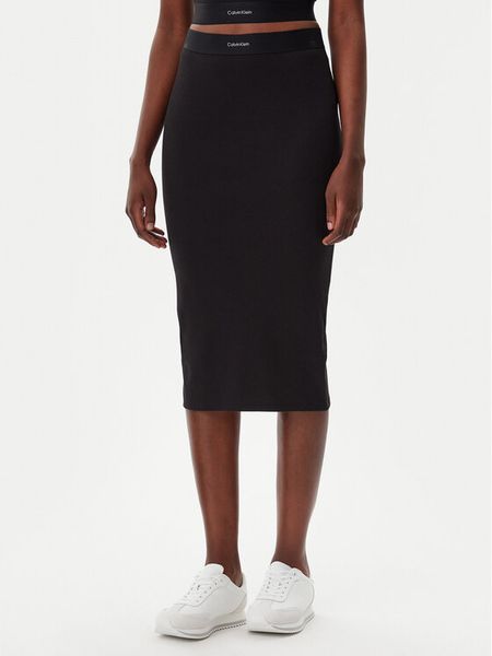 Calvin Klein Underwear Spódnica ołówkowa LV00QS7350 Czarny Slim Fit. Czarne spódnice Calvin Klein Underwear, l, bez wzorów, z bawełny, ołówkowe. Za 149.99 zł.