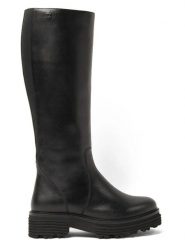 Lazamani Skórzane kozaki w kolorze czarnym rozmiar: 40. Czarne kozaki Lazamani, na zimę, bez obcasa, bez zapięcia. Za 339.99 zł.