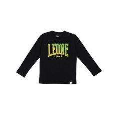 Koszulka z bawełna na outdoor na co dzień. Czarne bluzki LEONE 1947 APPAREL, bez wzorów, z bawełny, sportowe, bez kołnierzyka, bez ramiączek. W wyprzedaży za 55.90 zł.