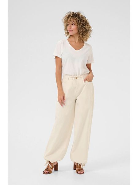 Cream Dżinsy - Baloon fit - w kolorze kremowym rozmiar: 31/L32. Brązowe jeansy Cream, l, z aplikacjami. Za 134.95 zł.