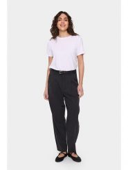 SAINT TROPEZ Koszulka "Adelia" w kolorze białym rozmiar: L. Białe bluzki Saint Tropez, l, bez wzorów, z lyocellu, bez kołnierzyka, bez ramiączek. Za 86.99 zł.