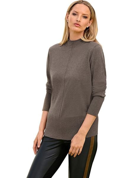 Heine Sweter w kolorze brązowym rozmiar: 34. Brązowe swetry Heine, bez wzorów, bez ramiączek. Za 34.69 zł.