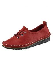 Heine Skórzane trzewiki w kolorze czerwonym rozmiar: 41. Czerwone półbuty sznurowane Heine, bez wzorów, ze skóry, eleganckie, bez obcasa, bez zapięcia. Za 82.83 zł.