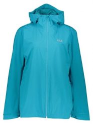 Jack Wolfskin Kurtka przeciwdeszczowa "Pack & Go" w kolorze turkusowym rozmiar: XXL. Niebieskie kurtki sportowe Jack Wolfskin, xxl, bez wzorów, bez kaptura, outdoorowe. Za 293.59 zł.