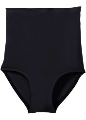 Bezszwowe figi shape, lekki stopień modelowania sylwetki. Czarne figi bonprix, bez wzorów, z bawełny. Za 64.99 zł.